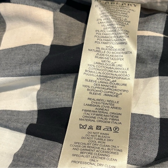 Burberry Brit Wool and Leather Biker Jacket, Size US 4 - Picture 3 of 11